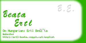 beata ertl business card